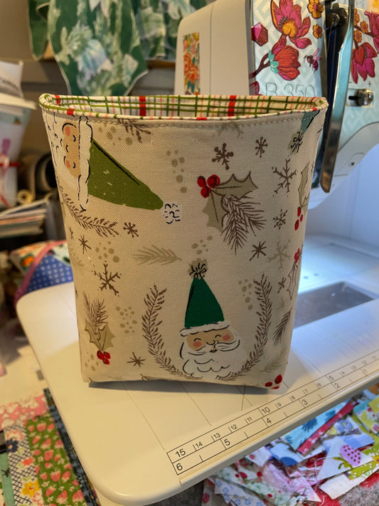 Santa Fabric Bucket