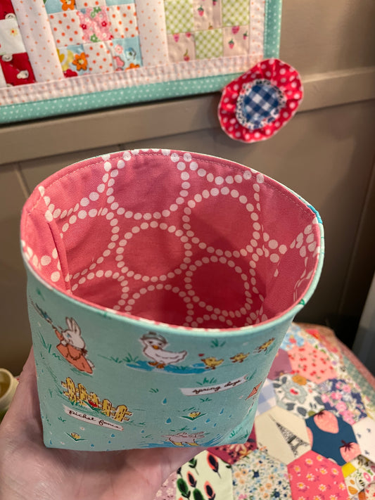 Splashing Bunny Fabric Bucket
