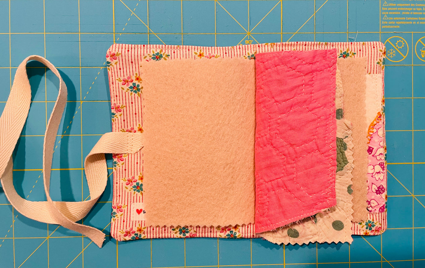 Squirrel Nutkin Hand Pieced Needle Book