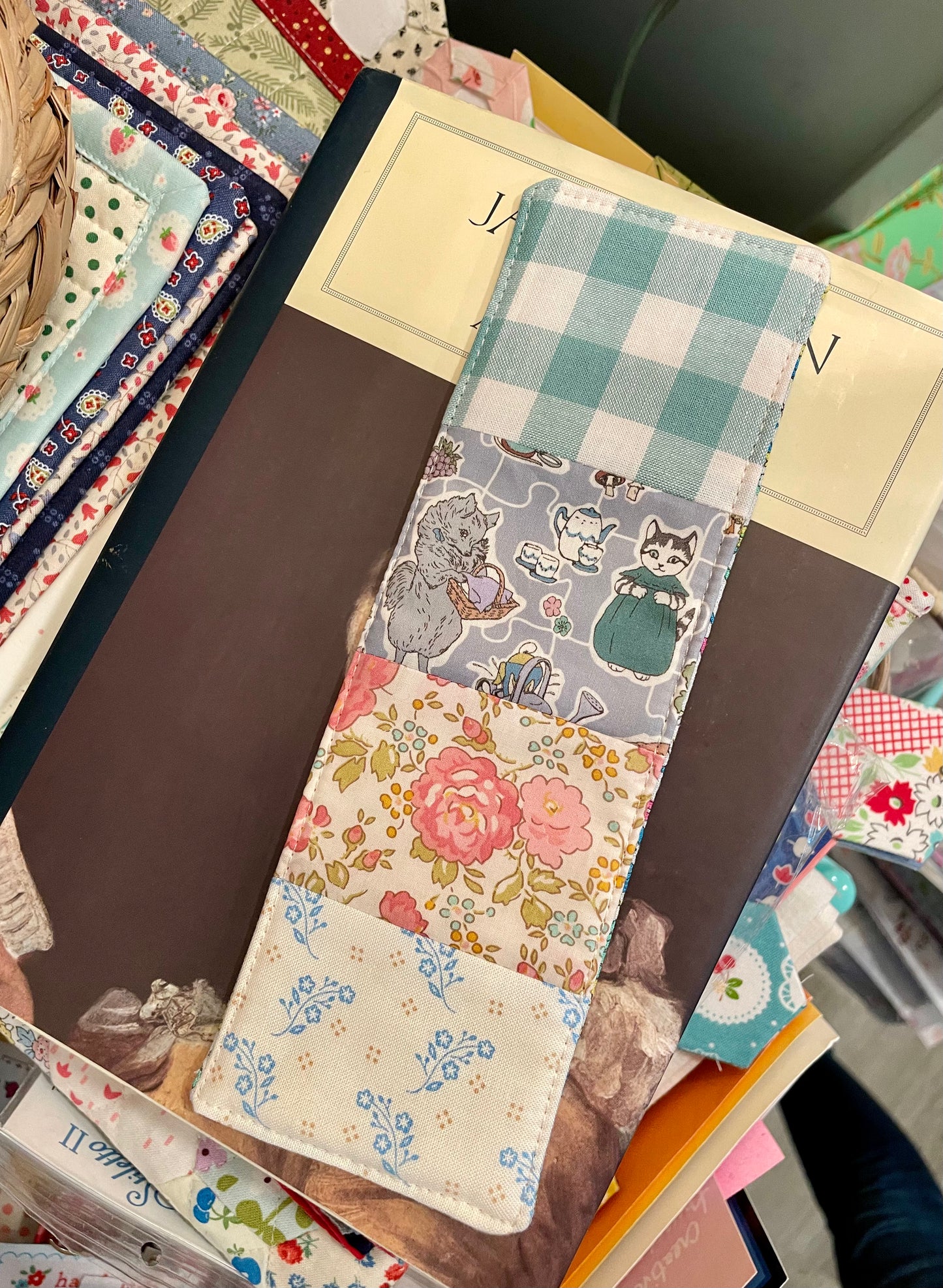 Kitty and Tea Set Bookmark