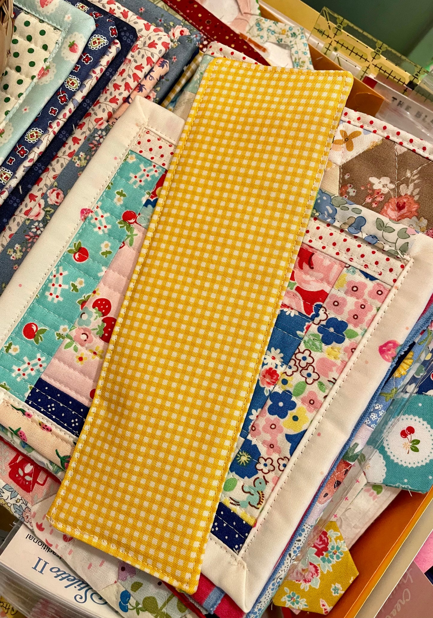 Bee and Strawberries Bookmark
