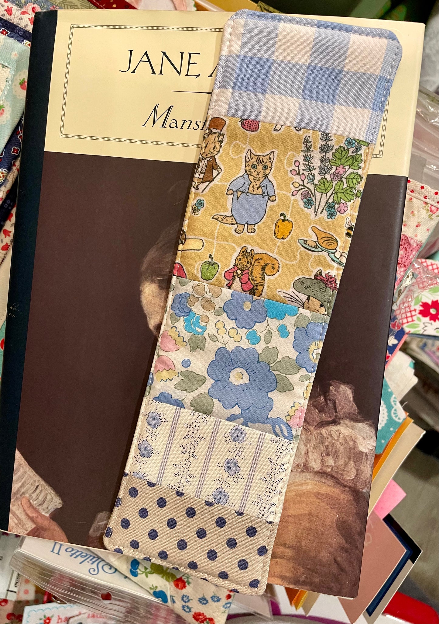 Kitty and Flowers Bookmark