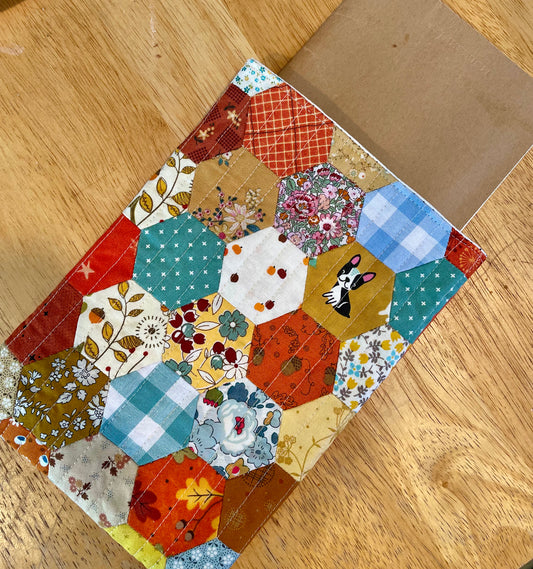 Hand Pieced Quilted Journal Sleeve