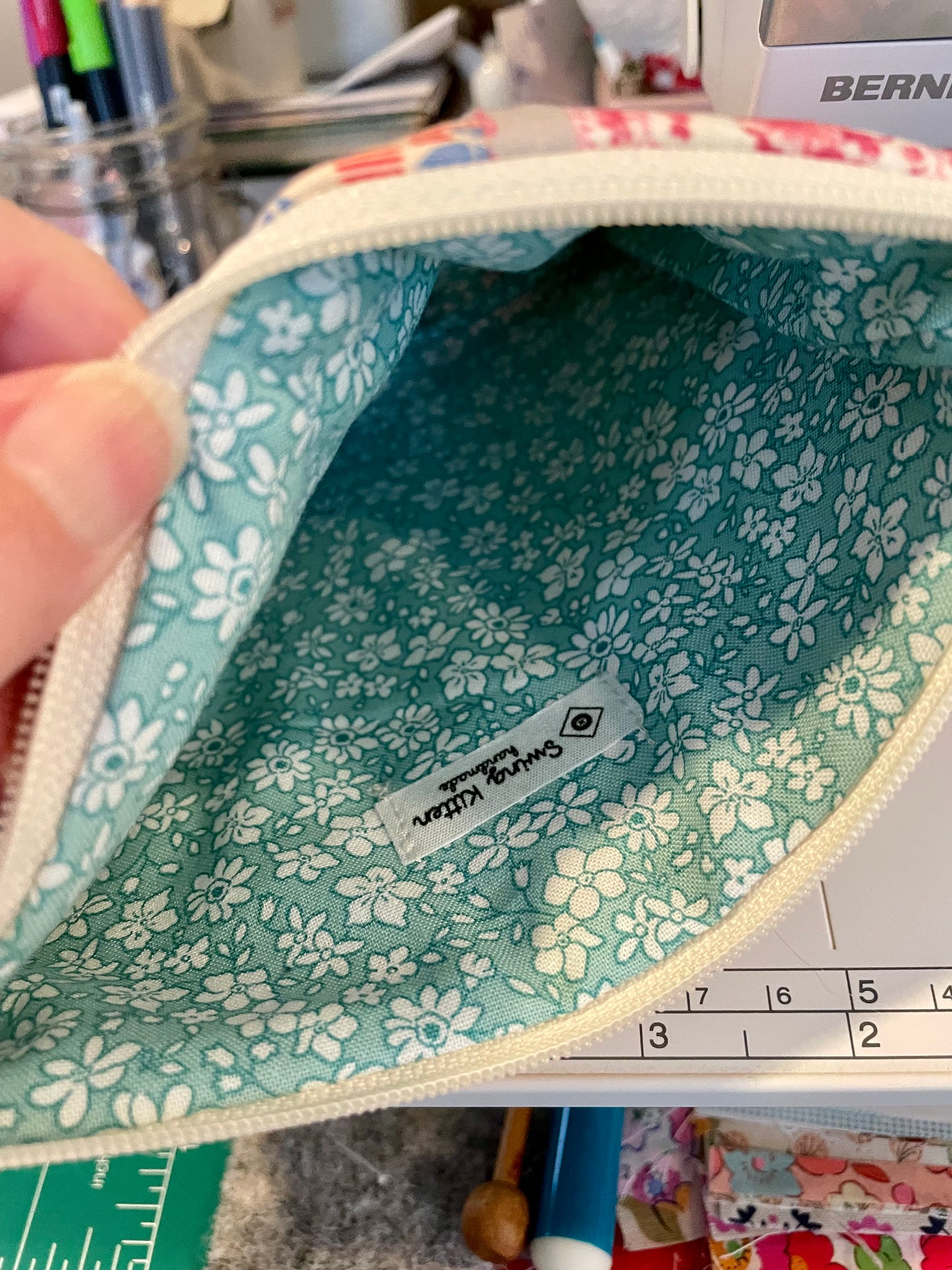 Chicken patchwork zipper bag