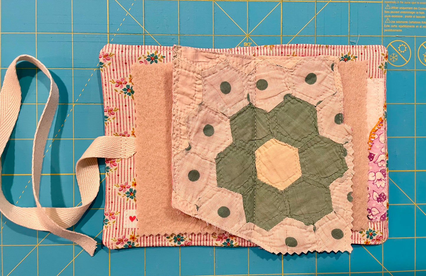 Squirrel Nutkin Hand Pieced Needle Book
