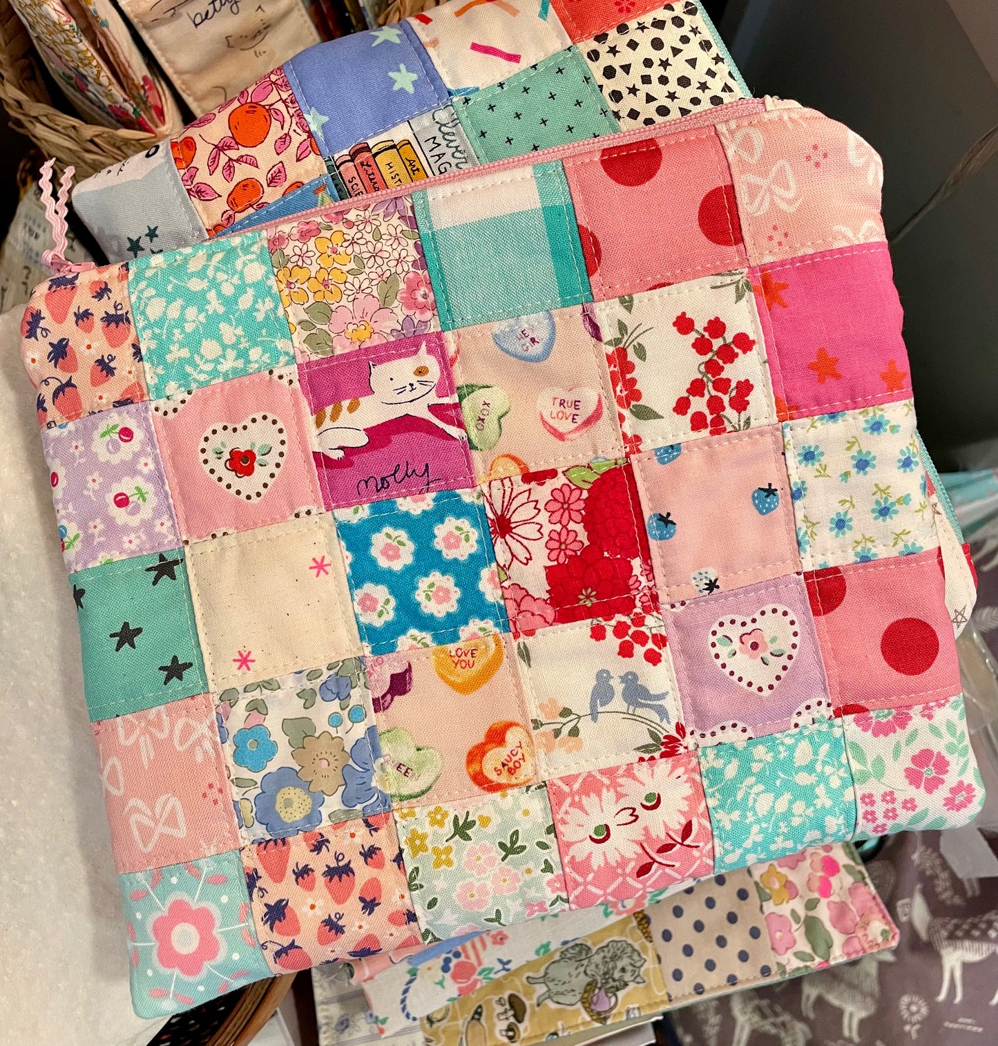 Lover Inspired Quilted Zipper Bag