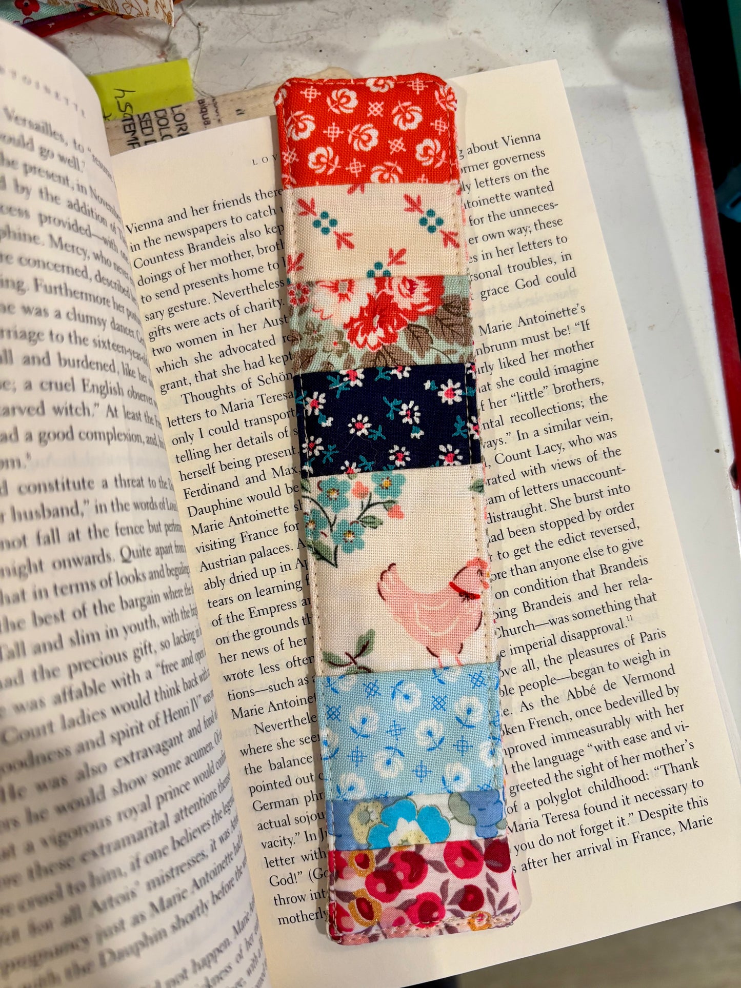 Chicken and Florals Bookmark