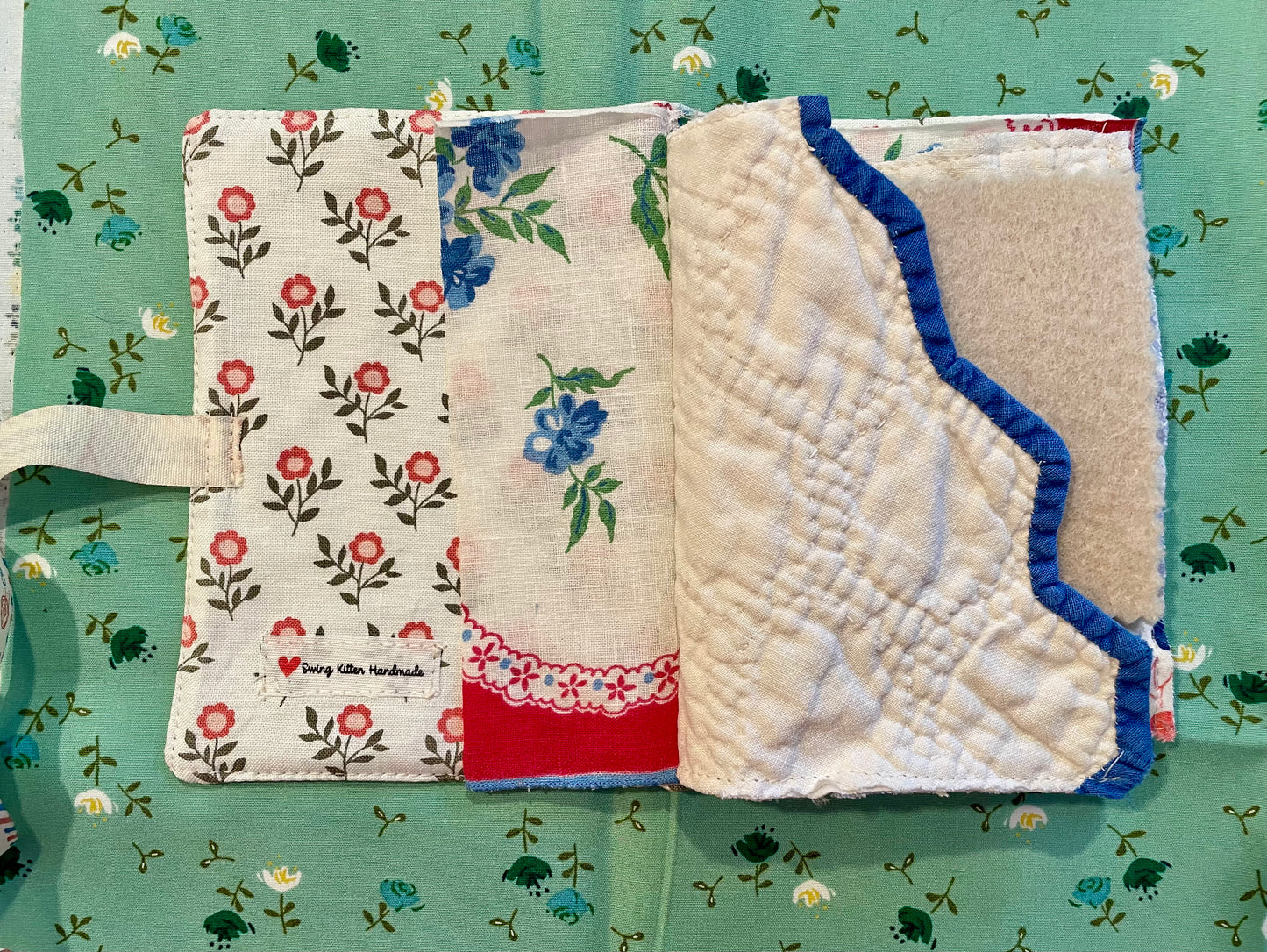 Miss Kitty Hand Pieced Needle Book