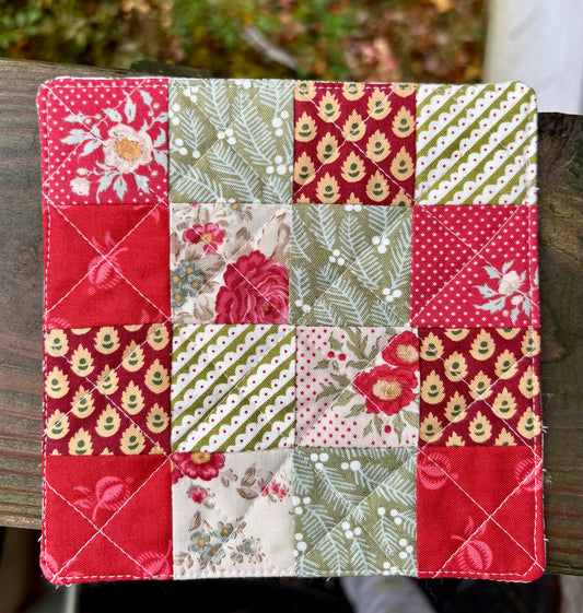 Holiday Patchwork Mug Rug