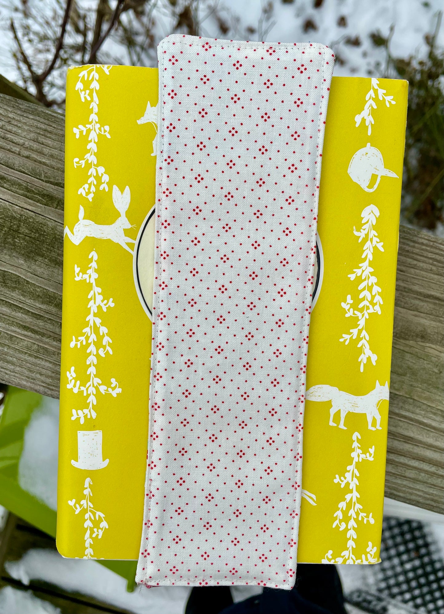 Gingham and Floral Bookmark