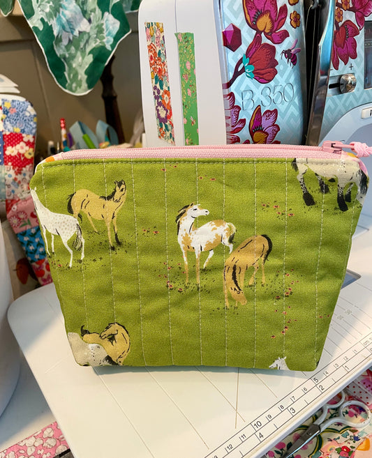 Quilted Patchwork Zipper Bag Heather Ross