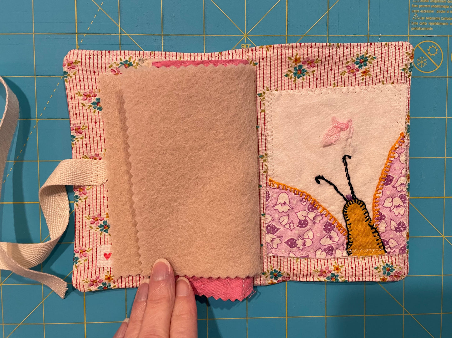 Squirrel Nutkin Hand Pieced Needle Book
