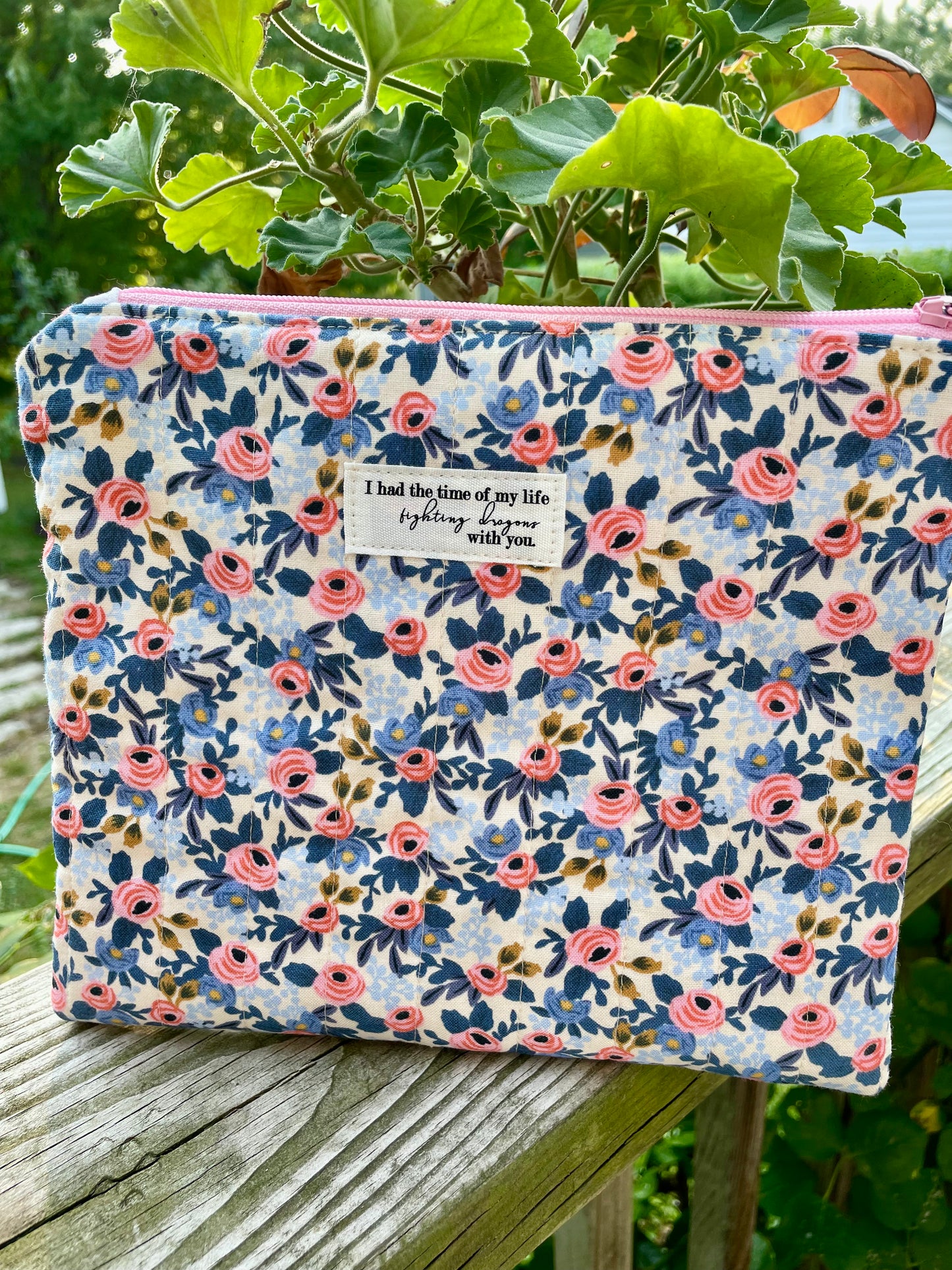 Lover Inspired Quilted Zipper Bag