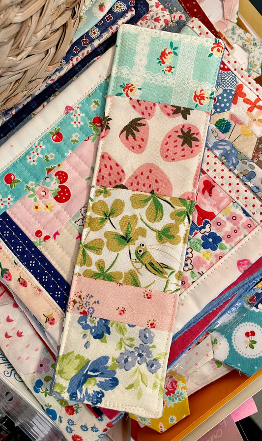 Grasshopper and Strawberries Bookmark