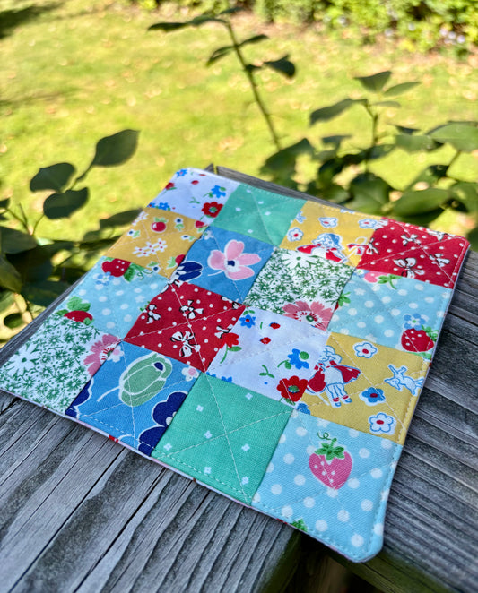 Vintage Style Patchwork Mug Rug