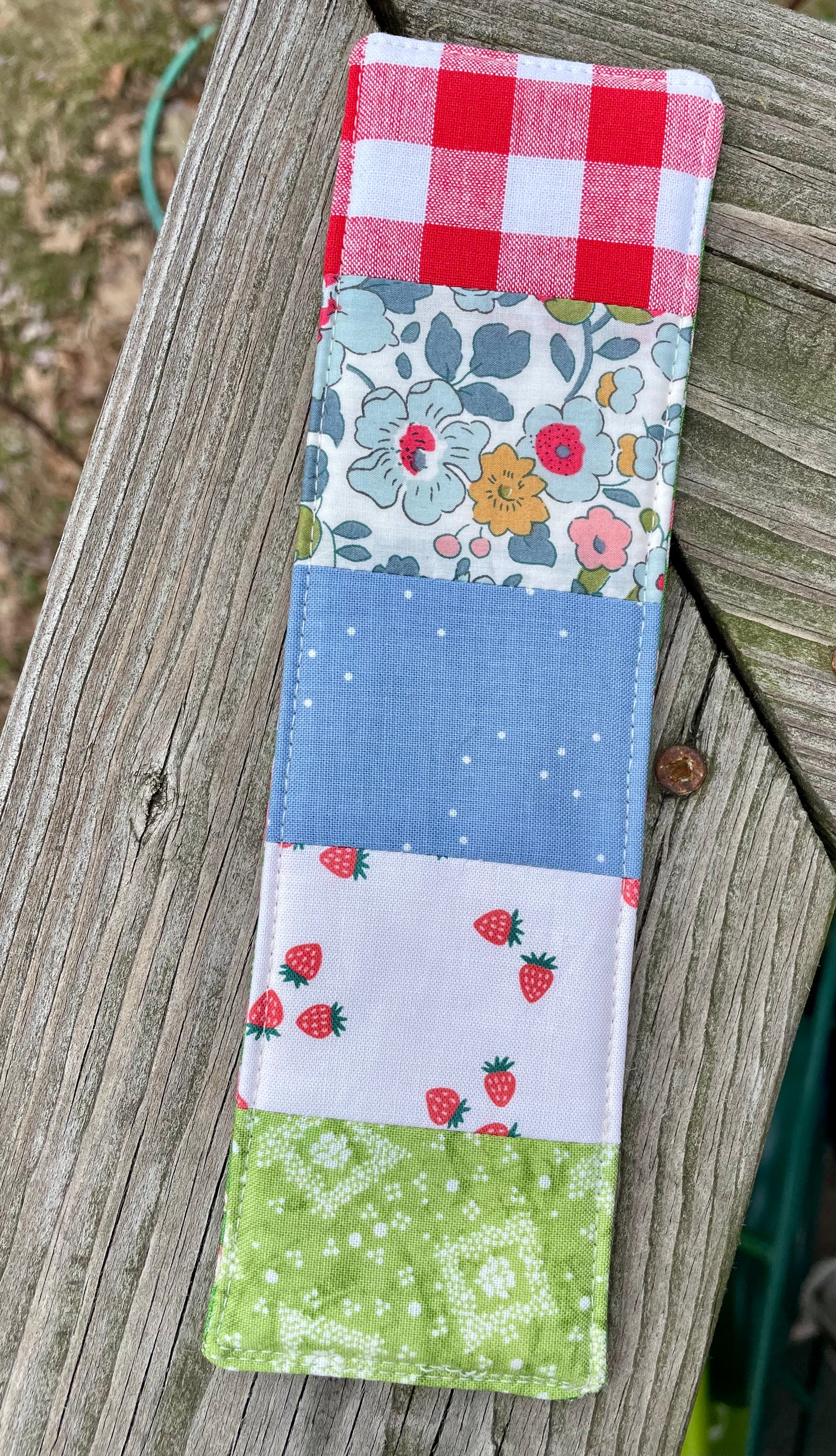 Floral and Strawberries Bookmark