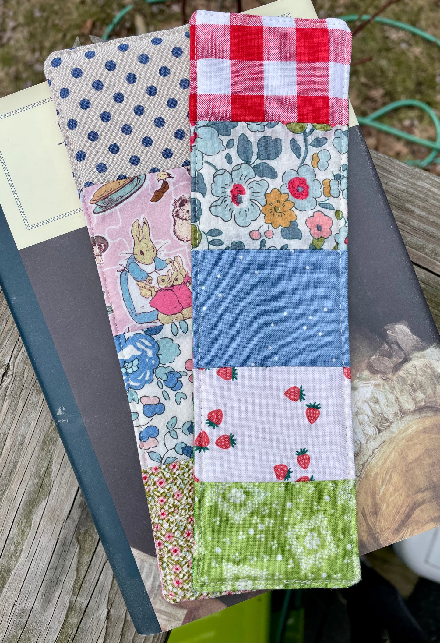 Floral and Strawberries Bookmark