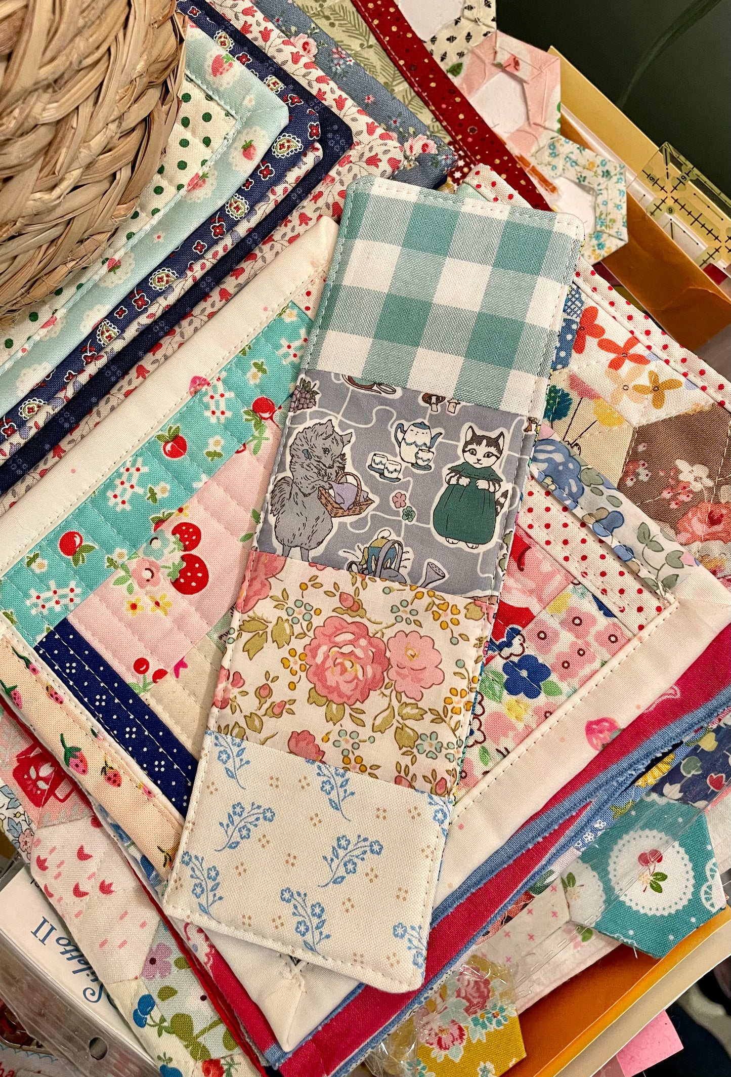 Kitty and Tea Set Bookmark