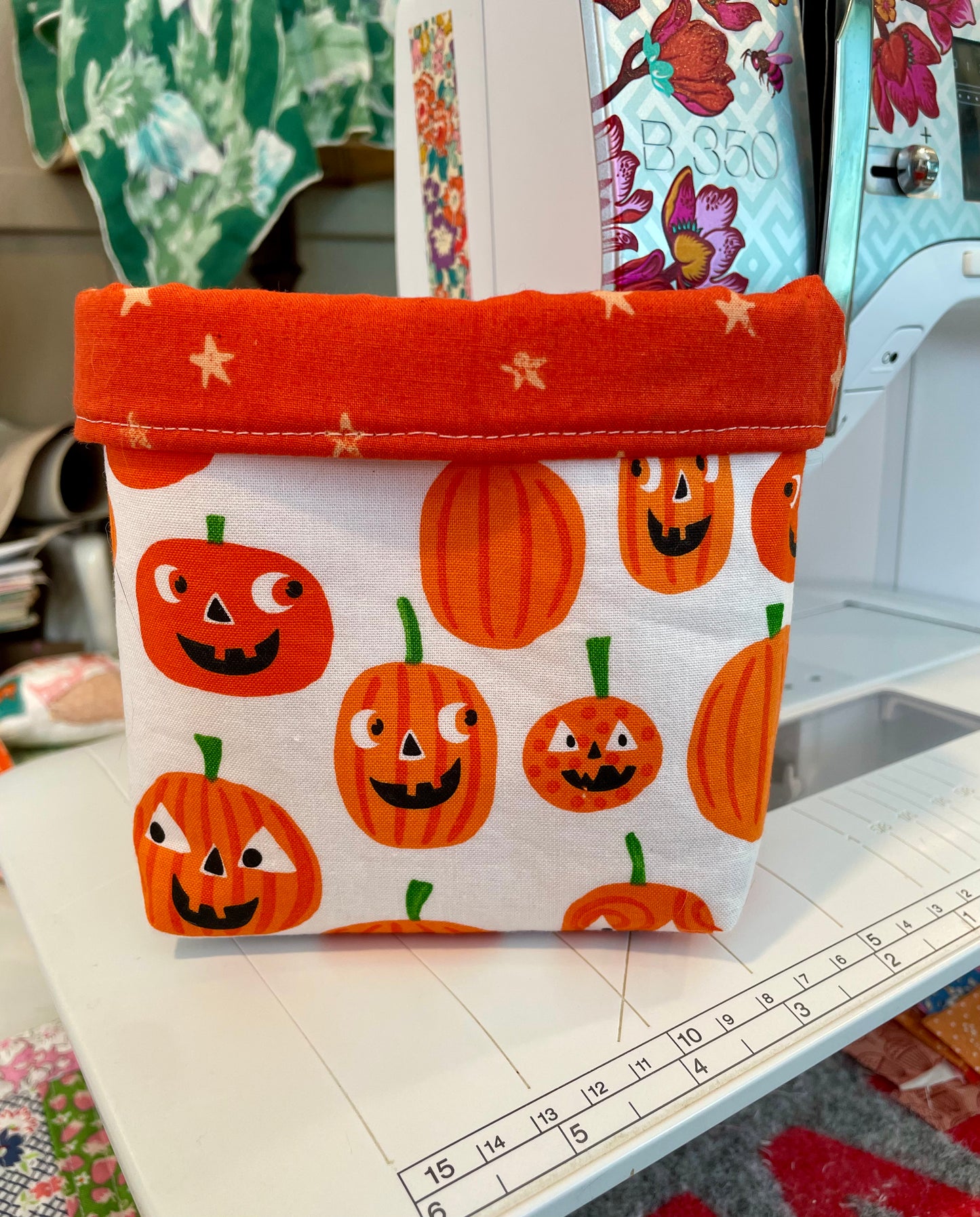 Pumpkin Fabric Bucket