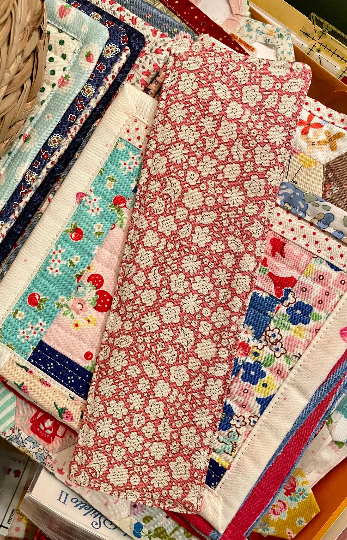 Miss Kitty and Strawberries Bookmark