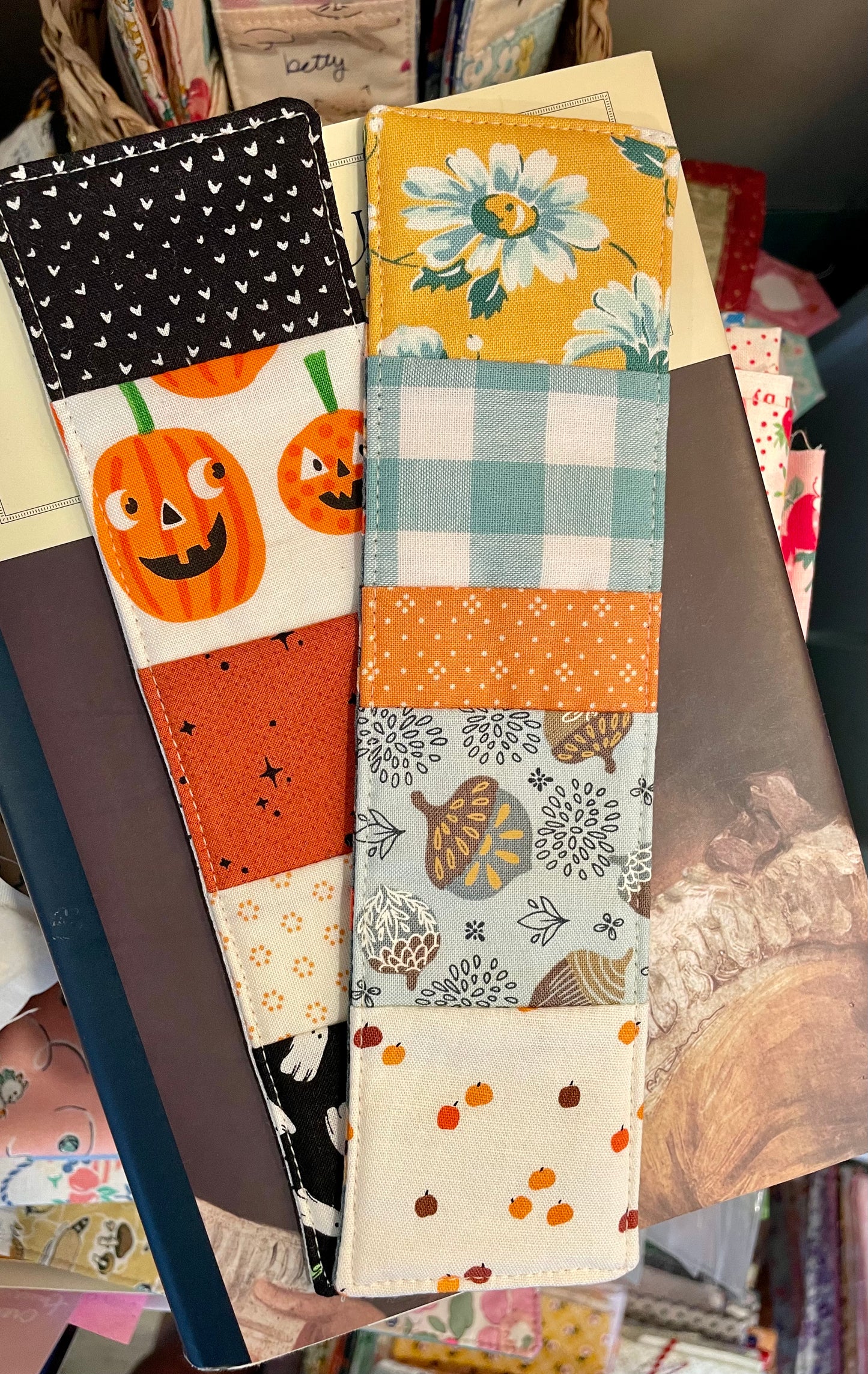 Pumpkin and Ghosts Bookmark