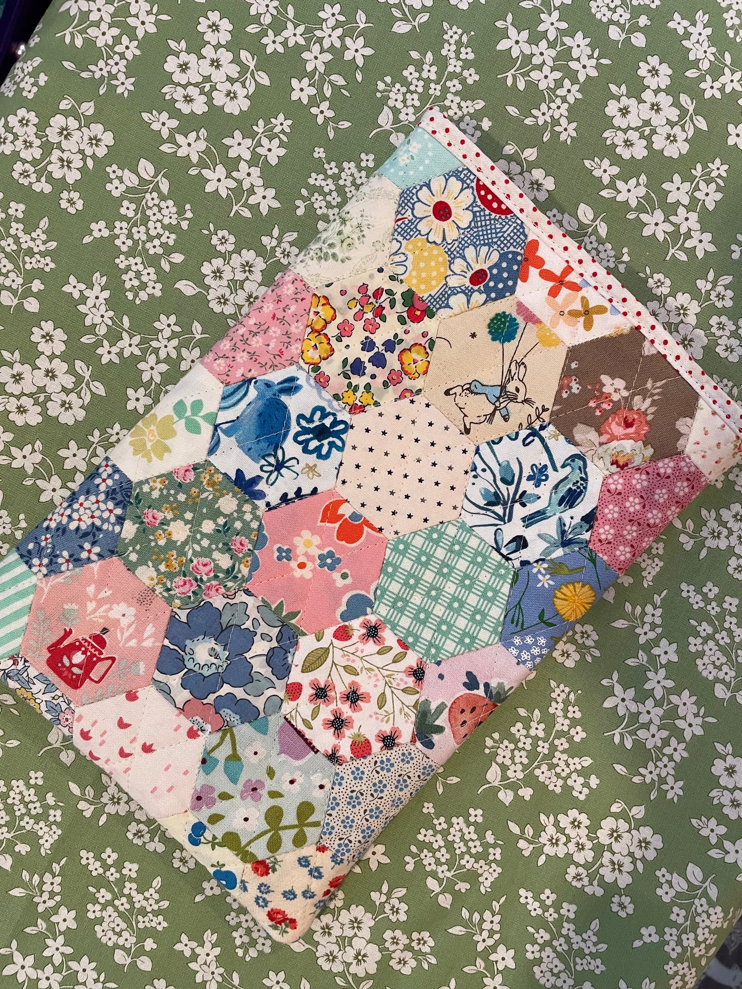 Hand Pieced Quilted Journal Sleeve