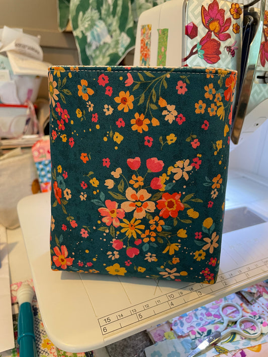 Blue Floral Fabric Bucket