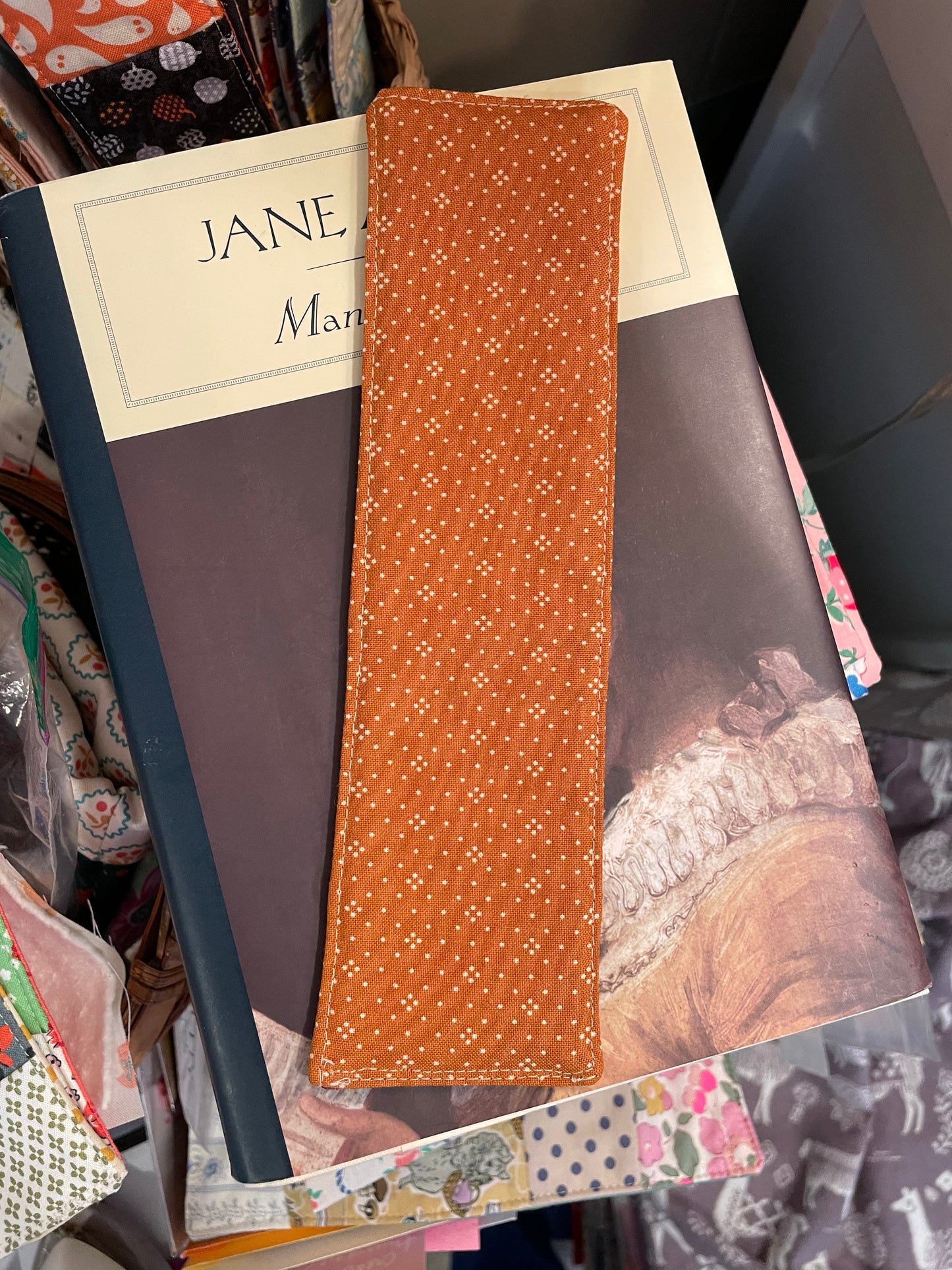 Pumpkins and Flowers Bookmark
