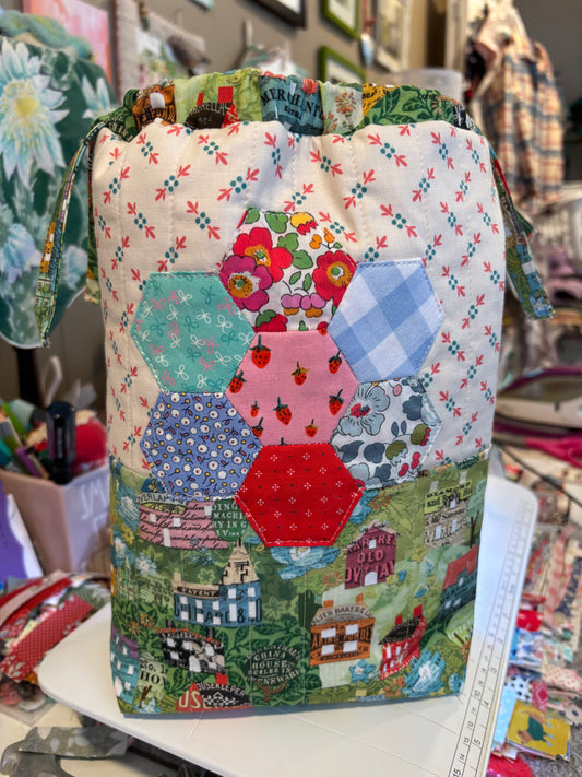 Cute Houses Drawstring Bag