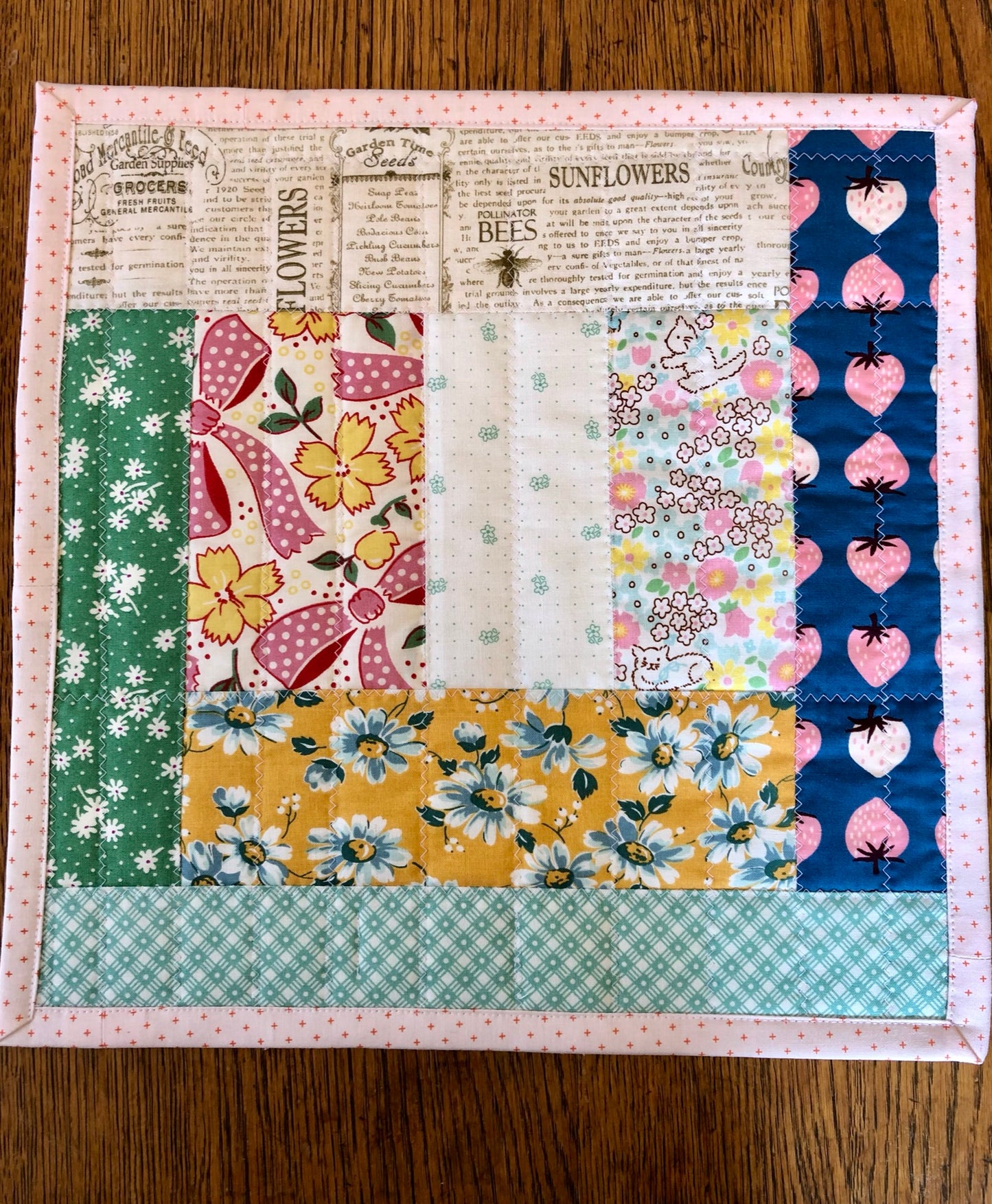 Quilted Table Mat Table Runner Farmhouse Style