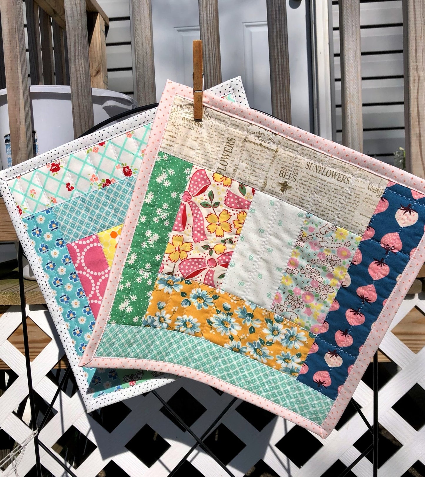 Quilted Table Mat Table Runner Farmhouse Style