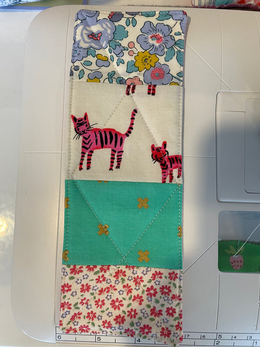 Cat Quilted Bookmark