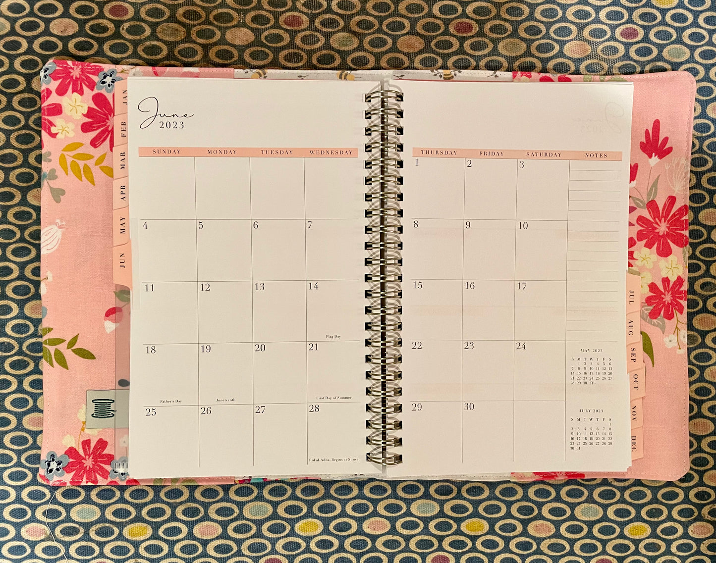 Quilted Patchwork Planner Cover “Kerchief Girl”