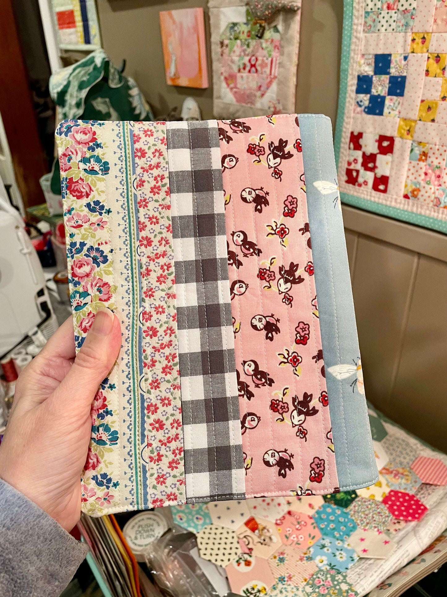 Quilted Patchwork Planner Cover “Kerchief Girl”