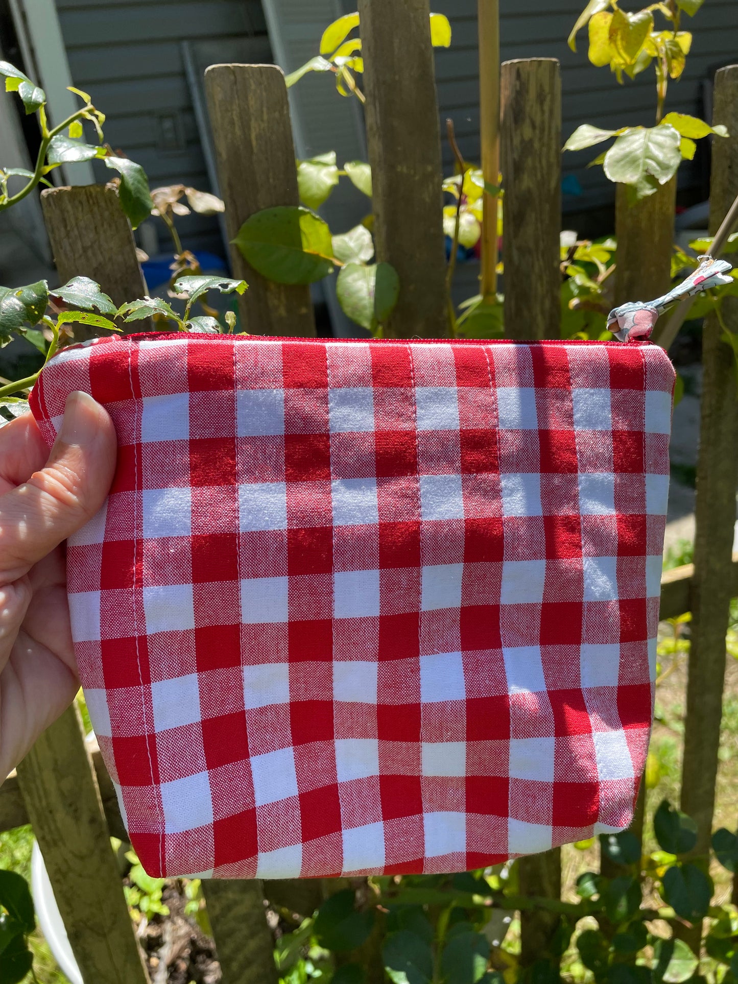 Vintage quilt zipper bag