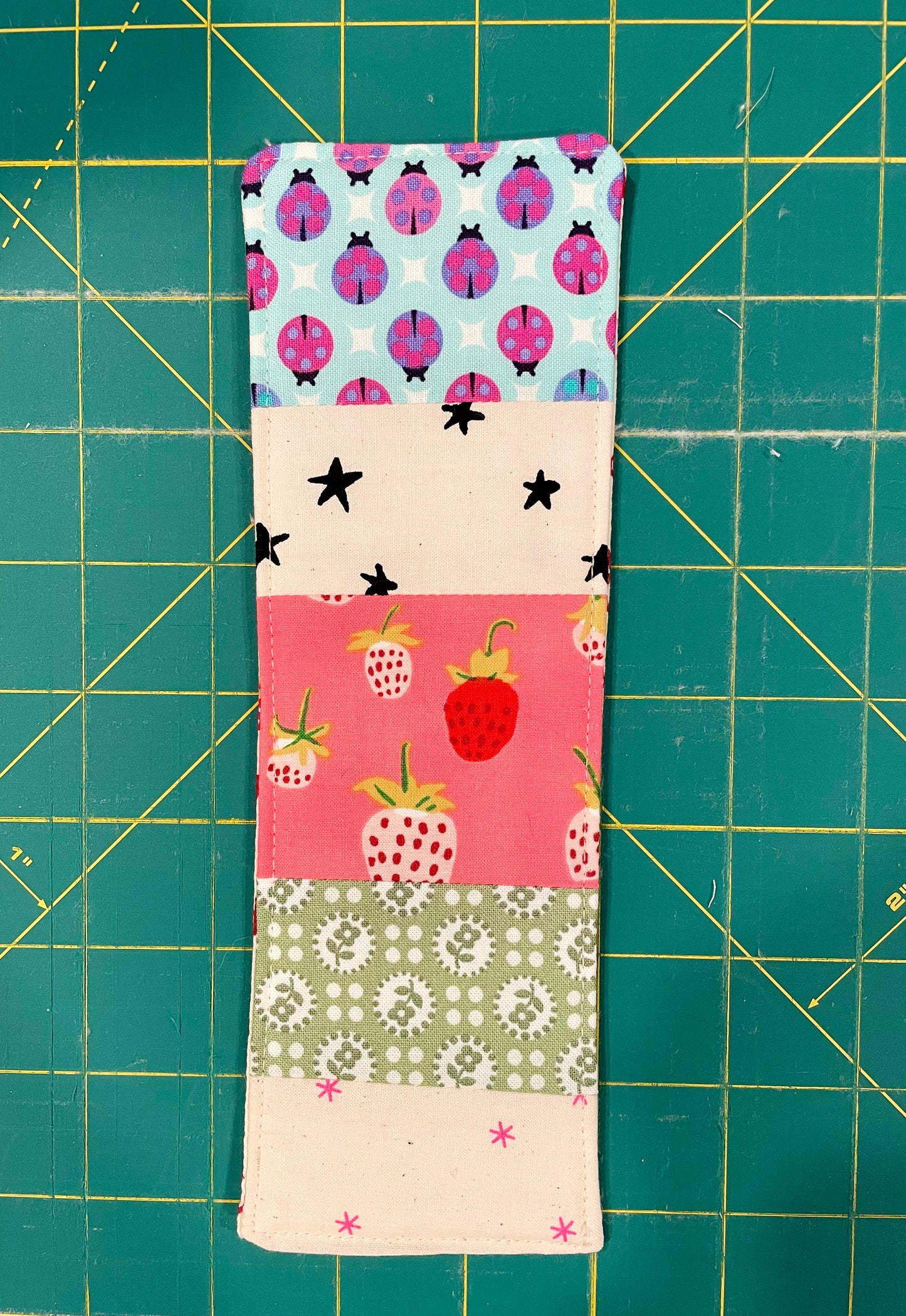 Ladybugs and Strawberries Bookmark