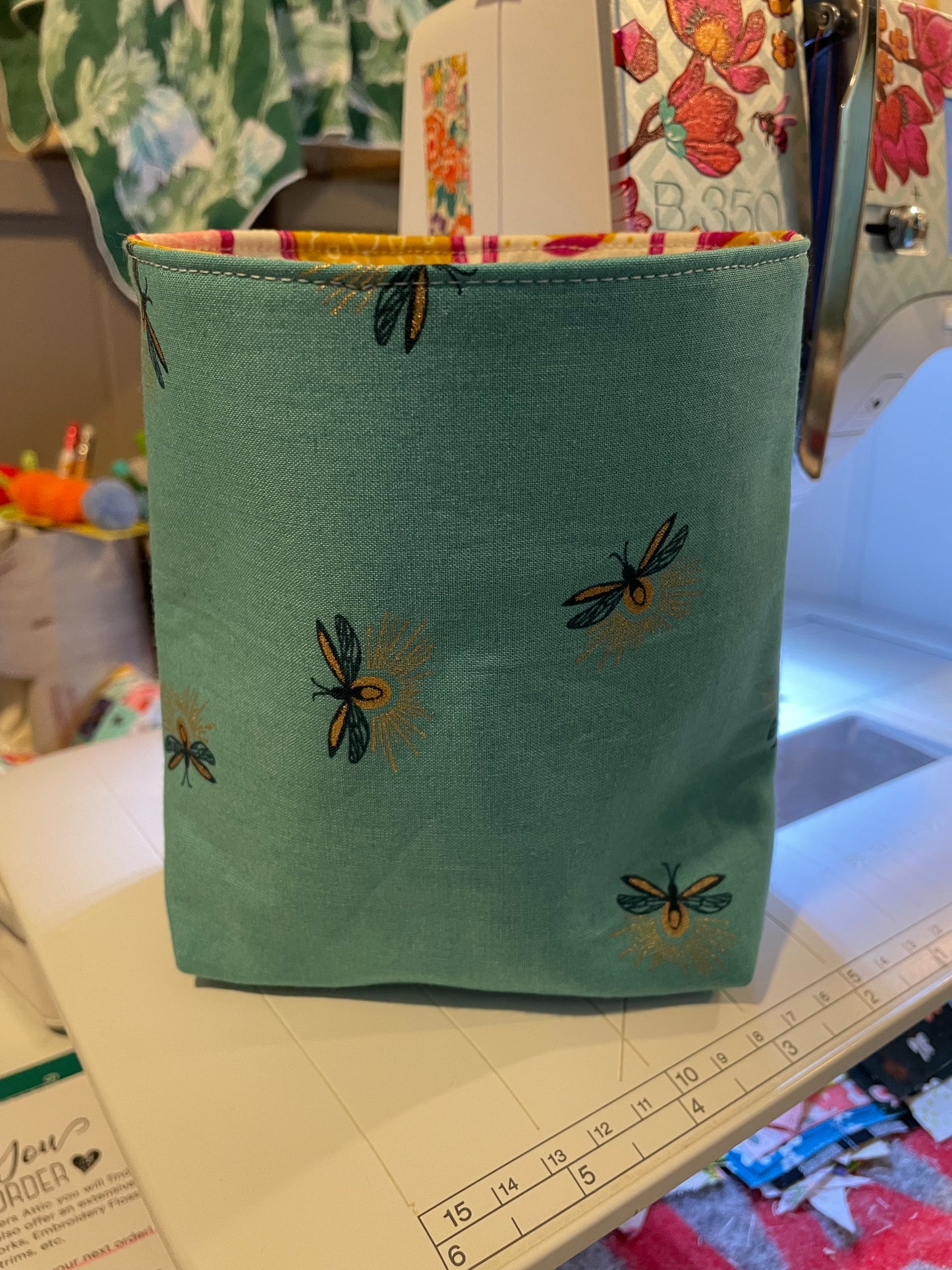 Fireflies Fabric Bucket