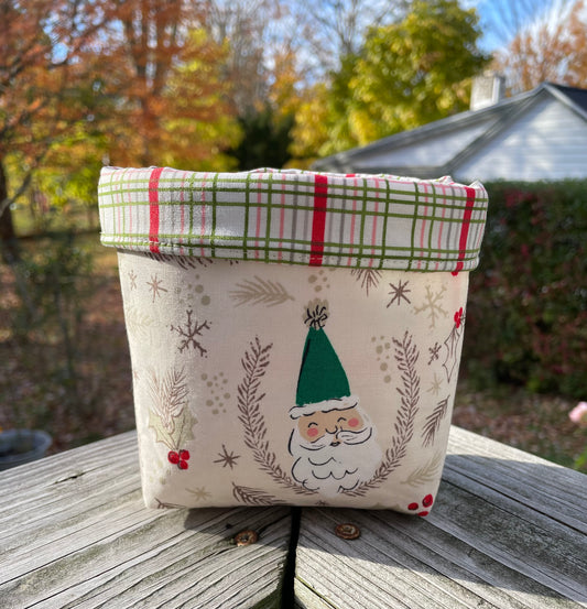 Santa Fabric Bucket