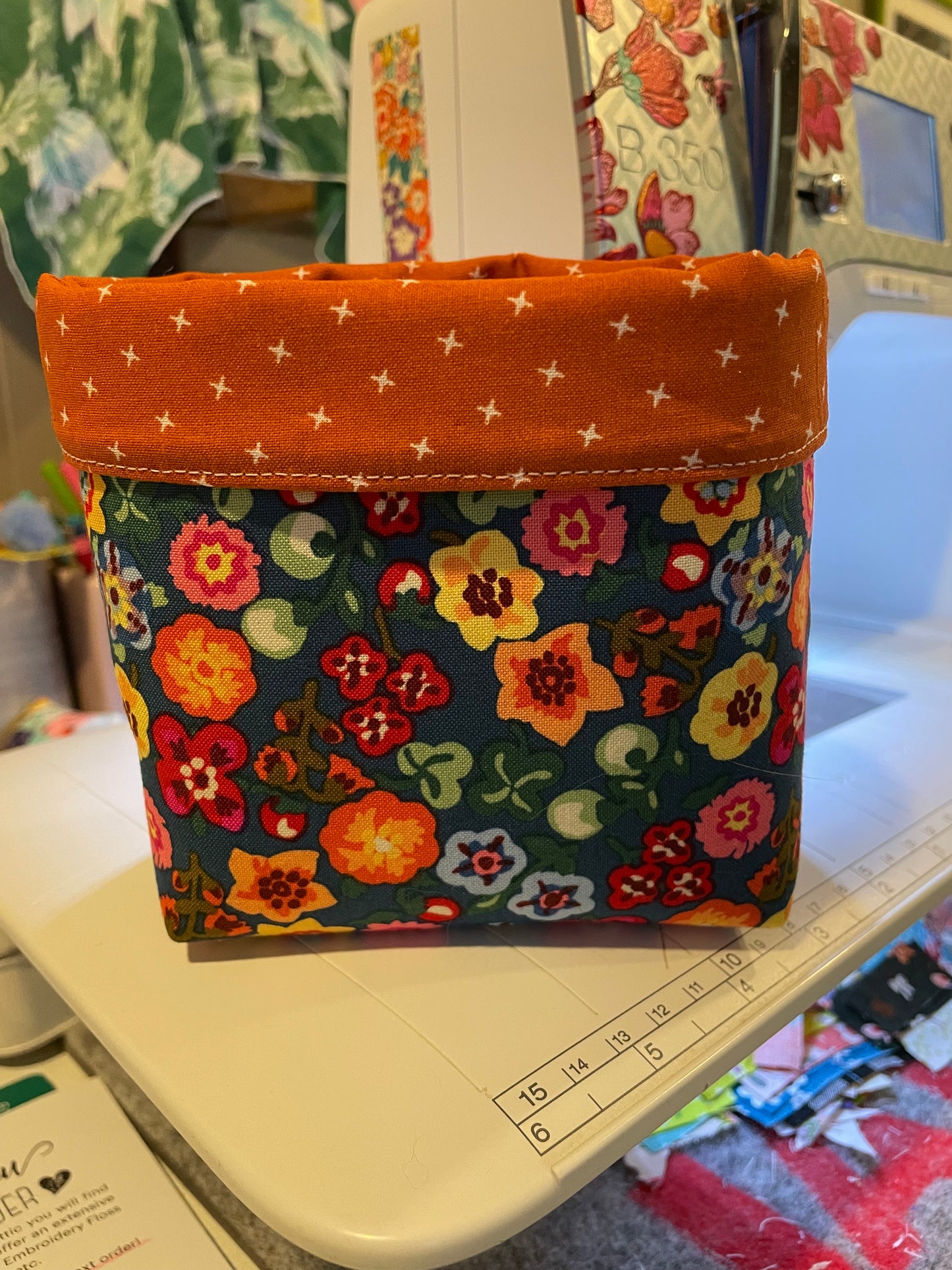 Floral Fabric Bucket