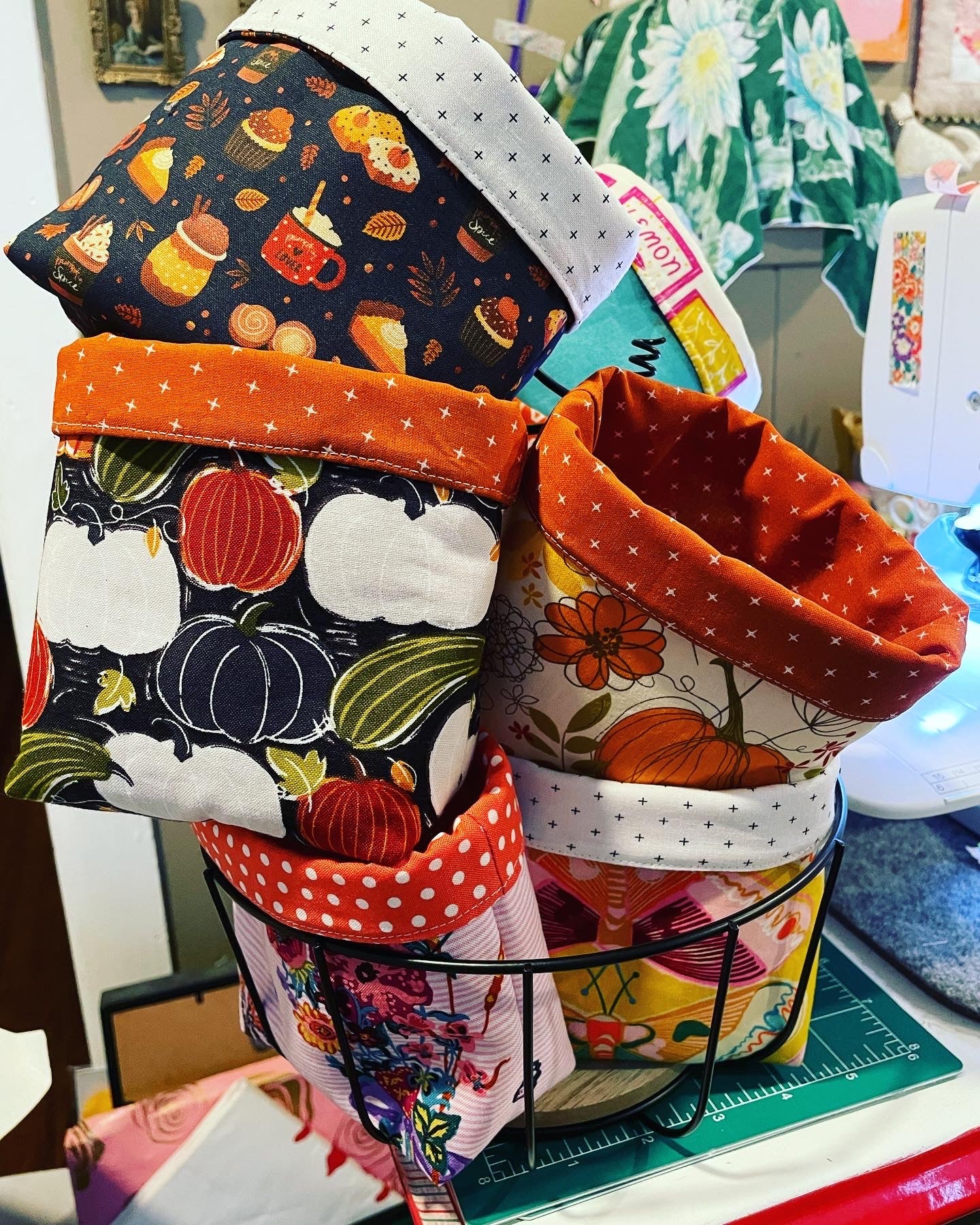 Floral Fabric Bucket