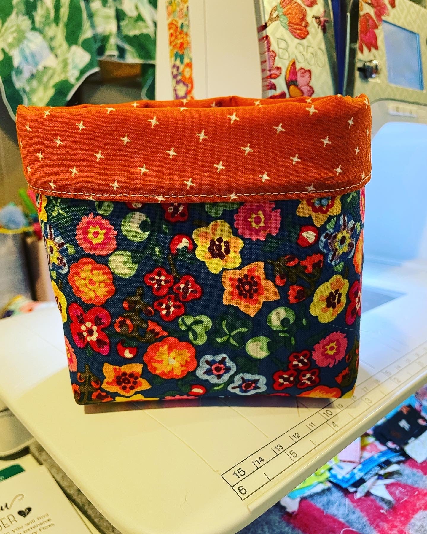 Floral Fabric Bucket