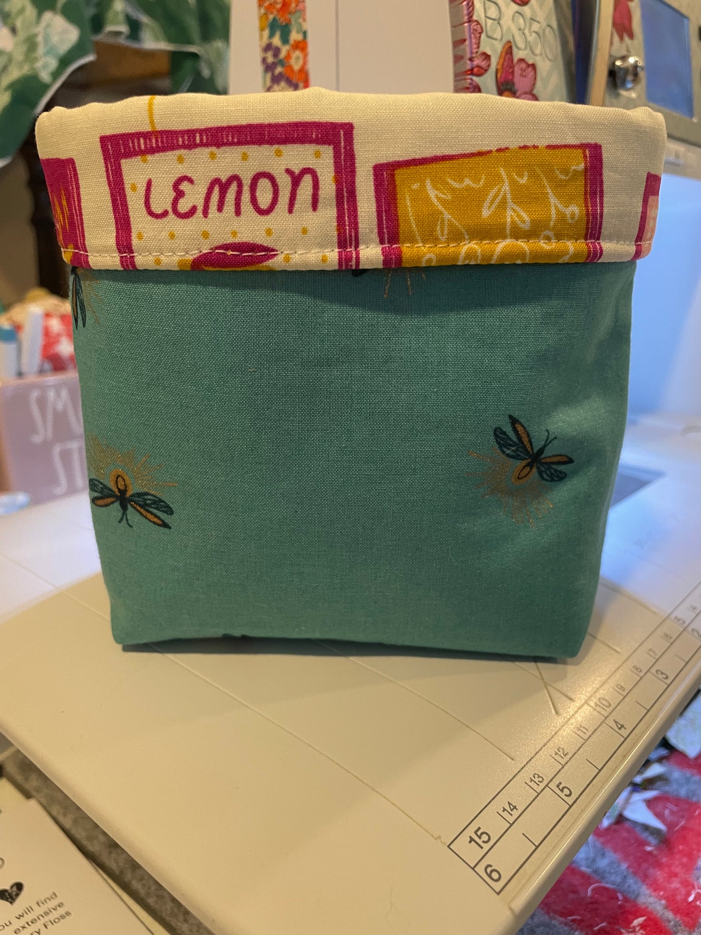 Fireflies Fabric Bucket