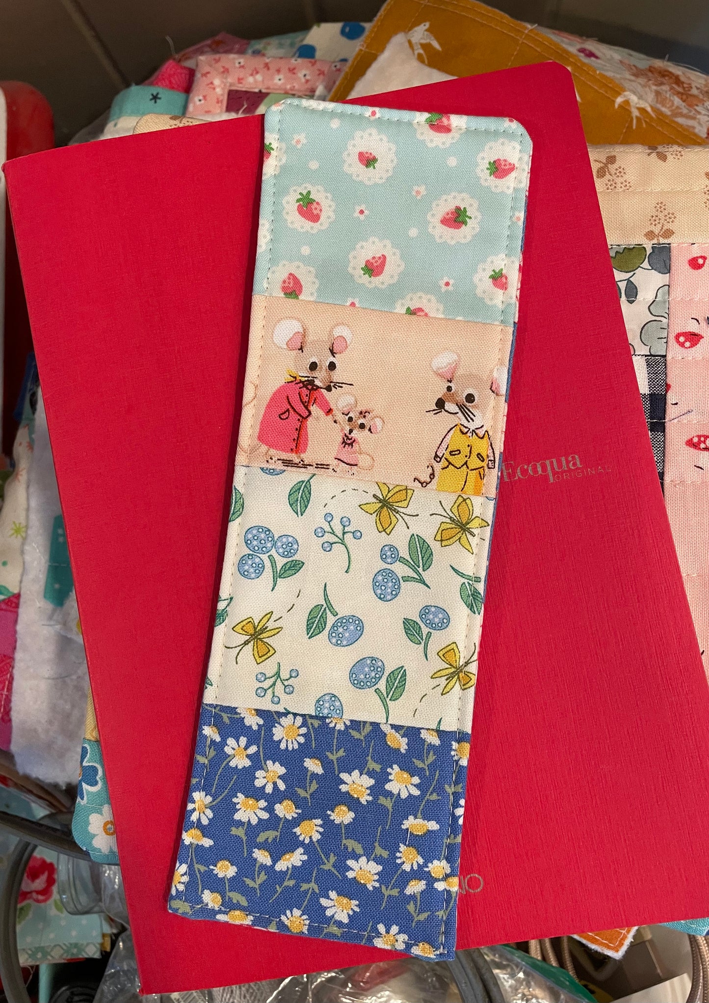 Mice and Strawberries Bookmark