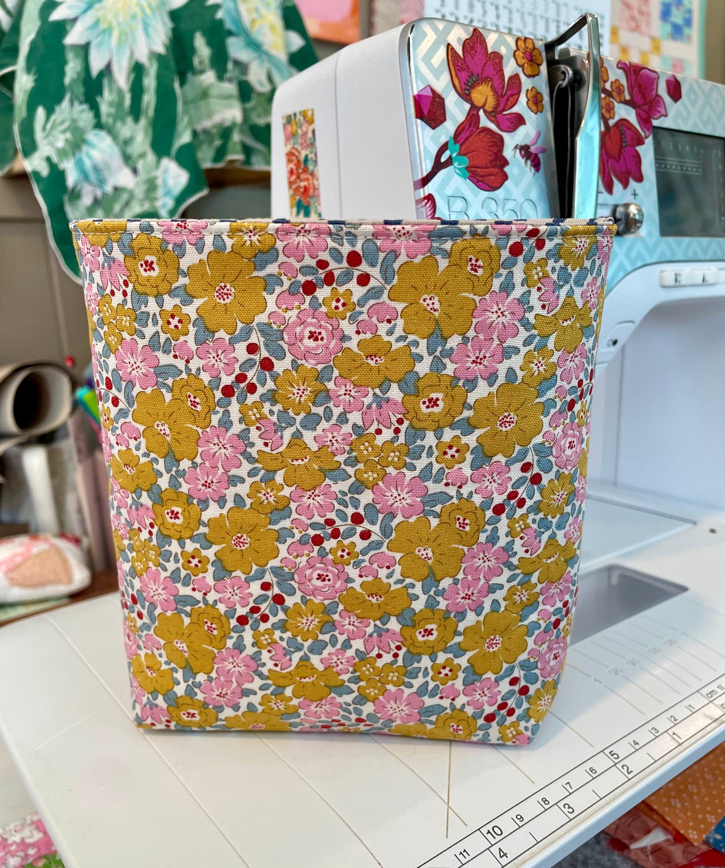 Floral Fabric Bucket