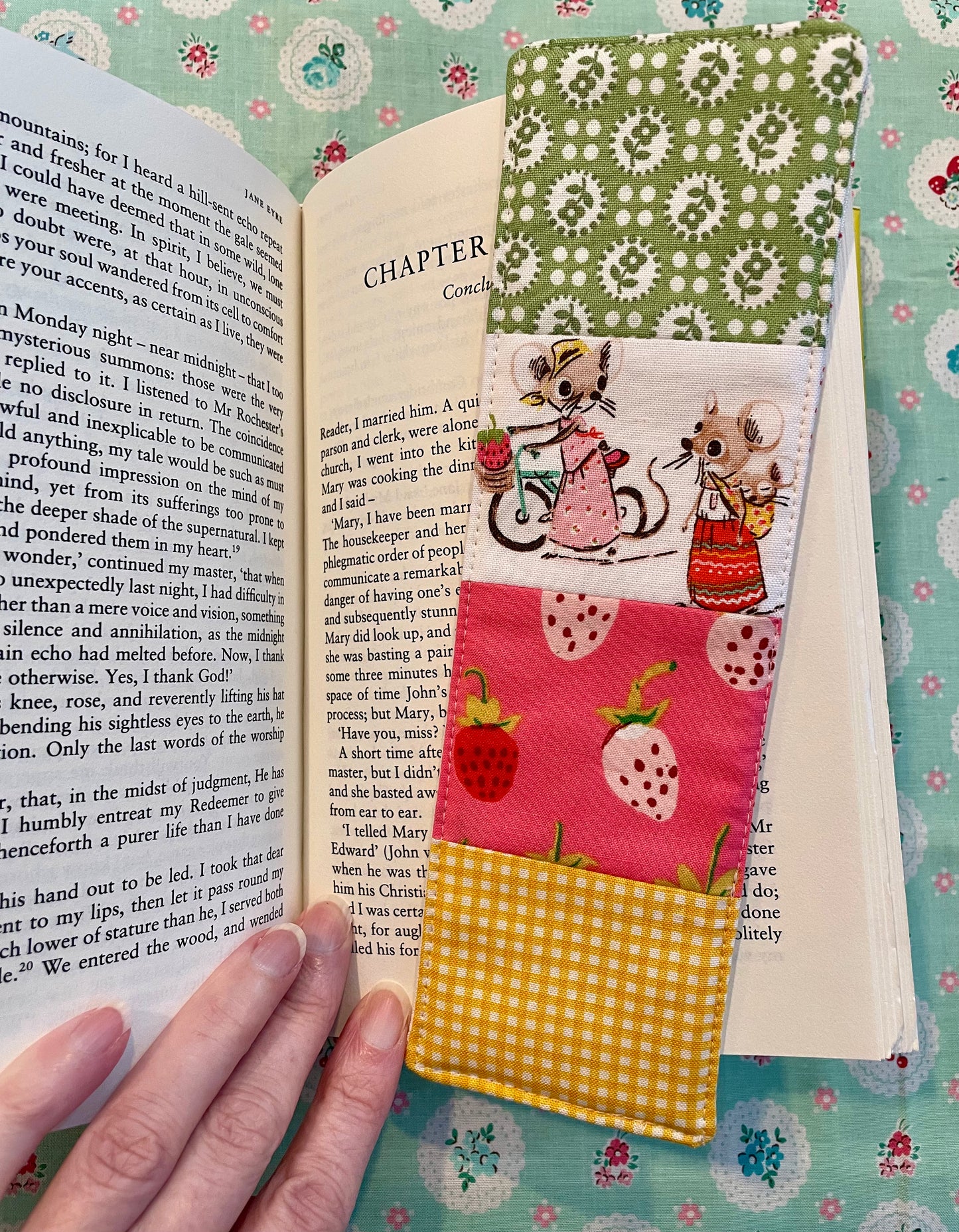 Mice and Strawberries Bookmark