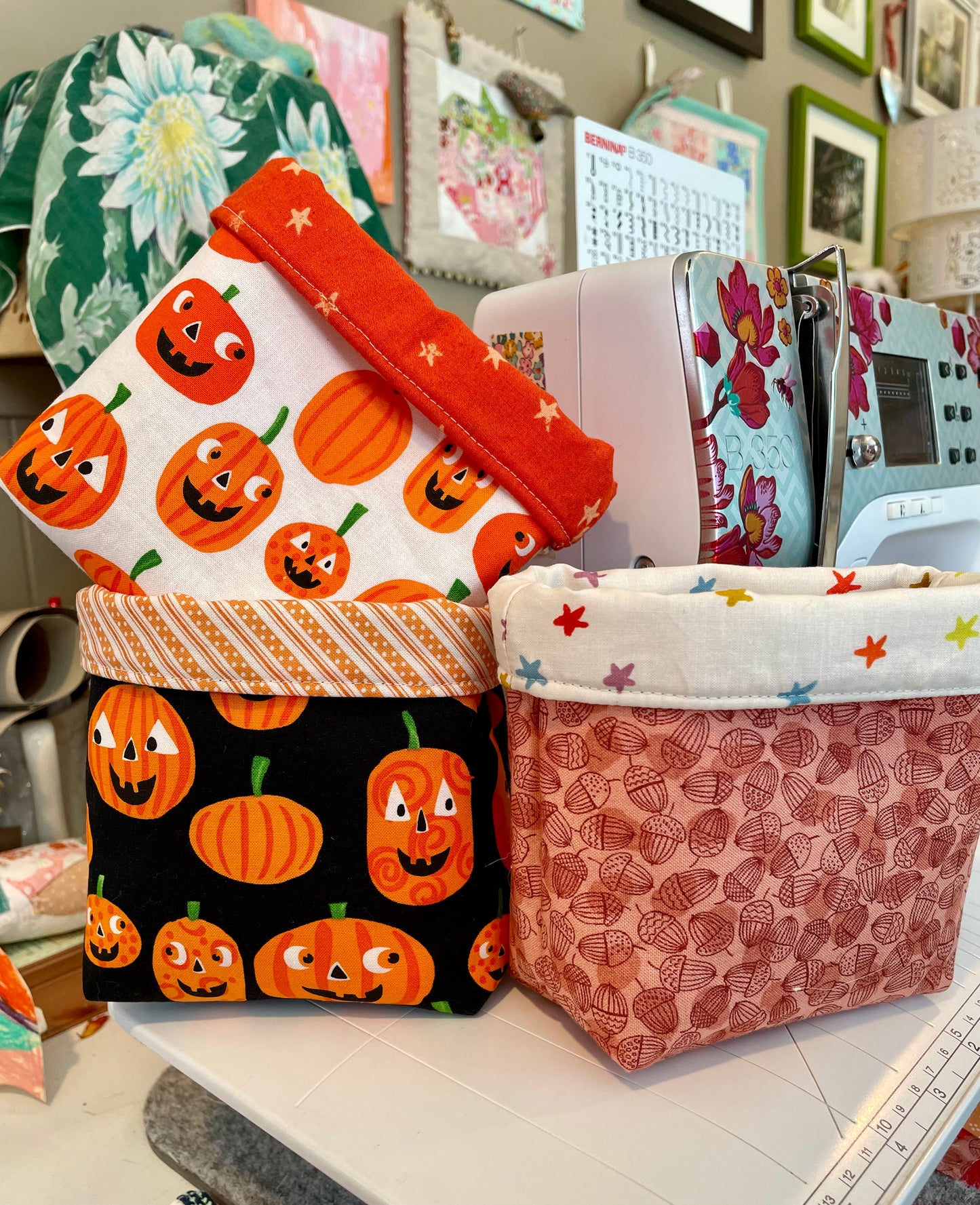 Pumpkin Fabric Bucket