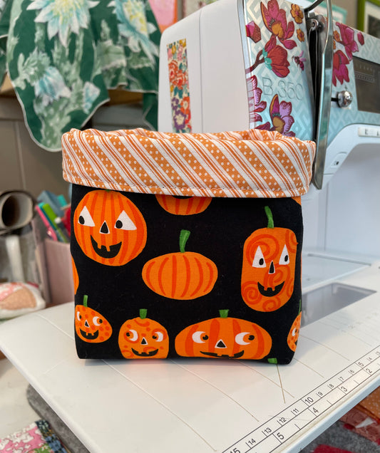 Pumpkin Fabric Bucket