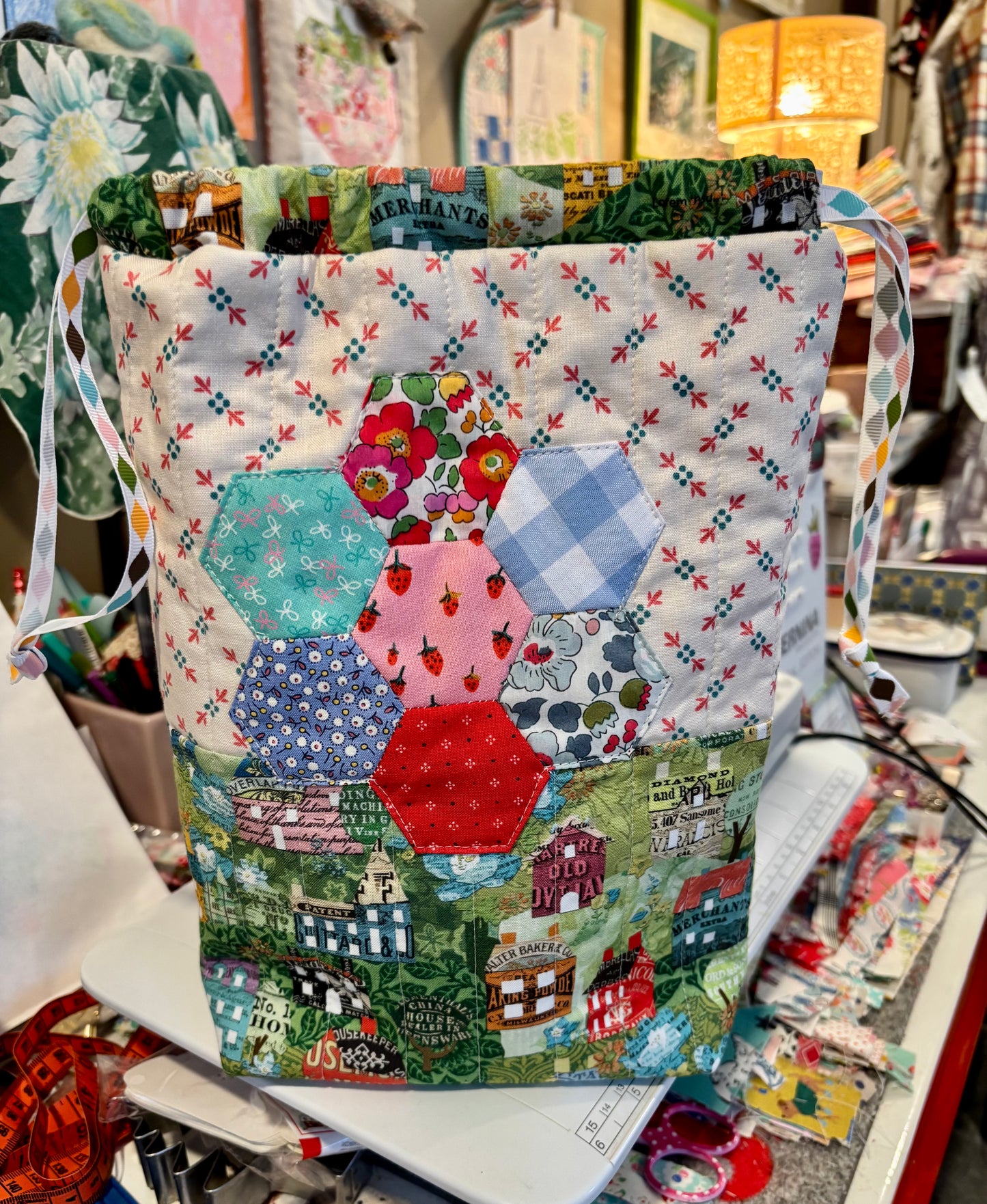 Cute Houses Drawstring Bag