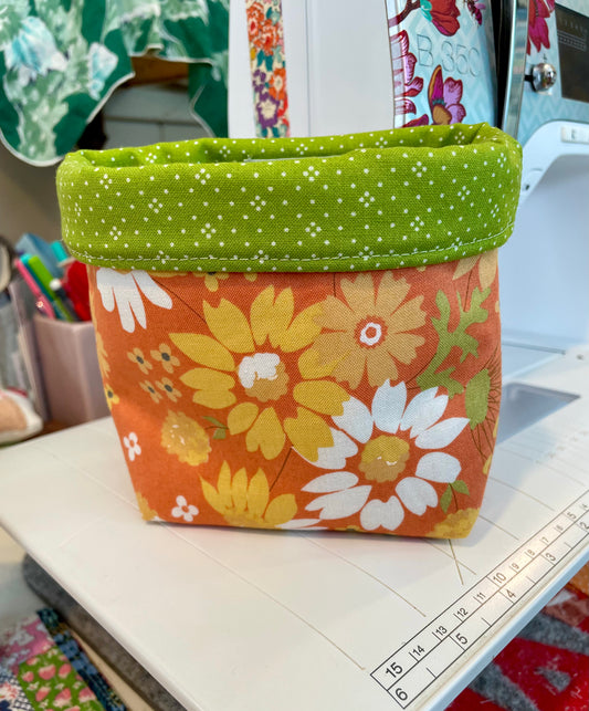 Fall Floral Fabric Bucket