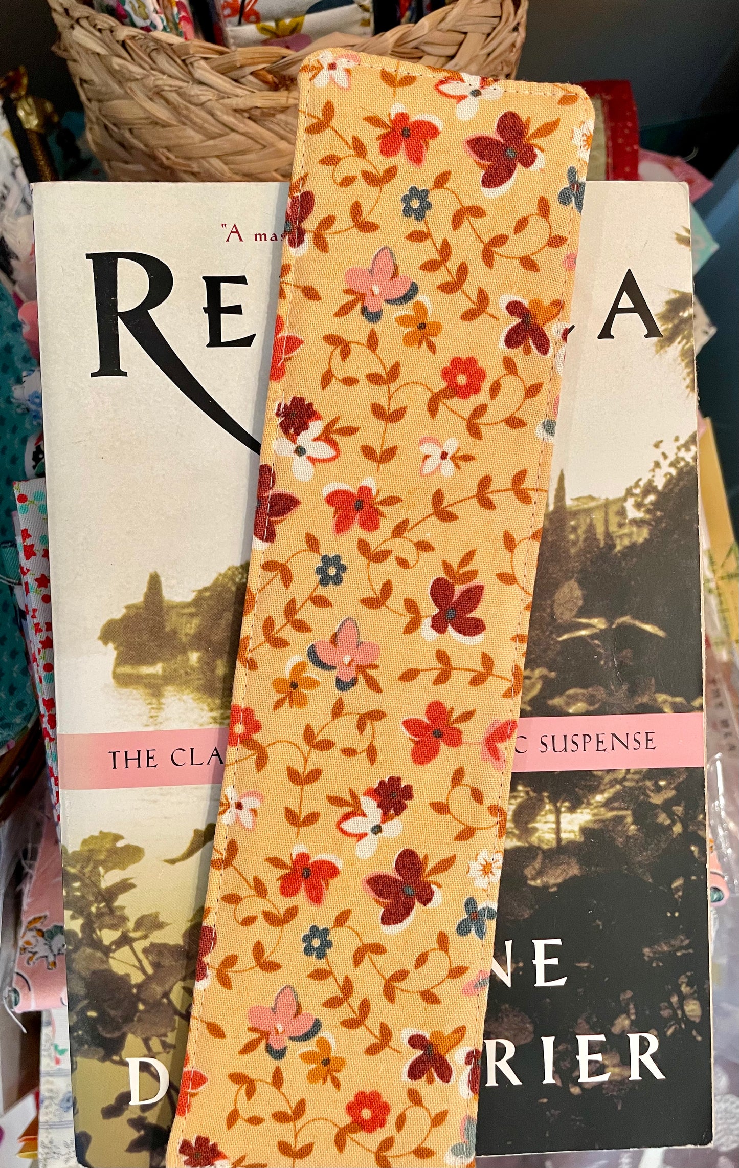Pumpkin and Floral Bookmark